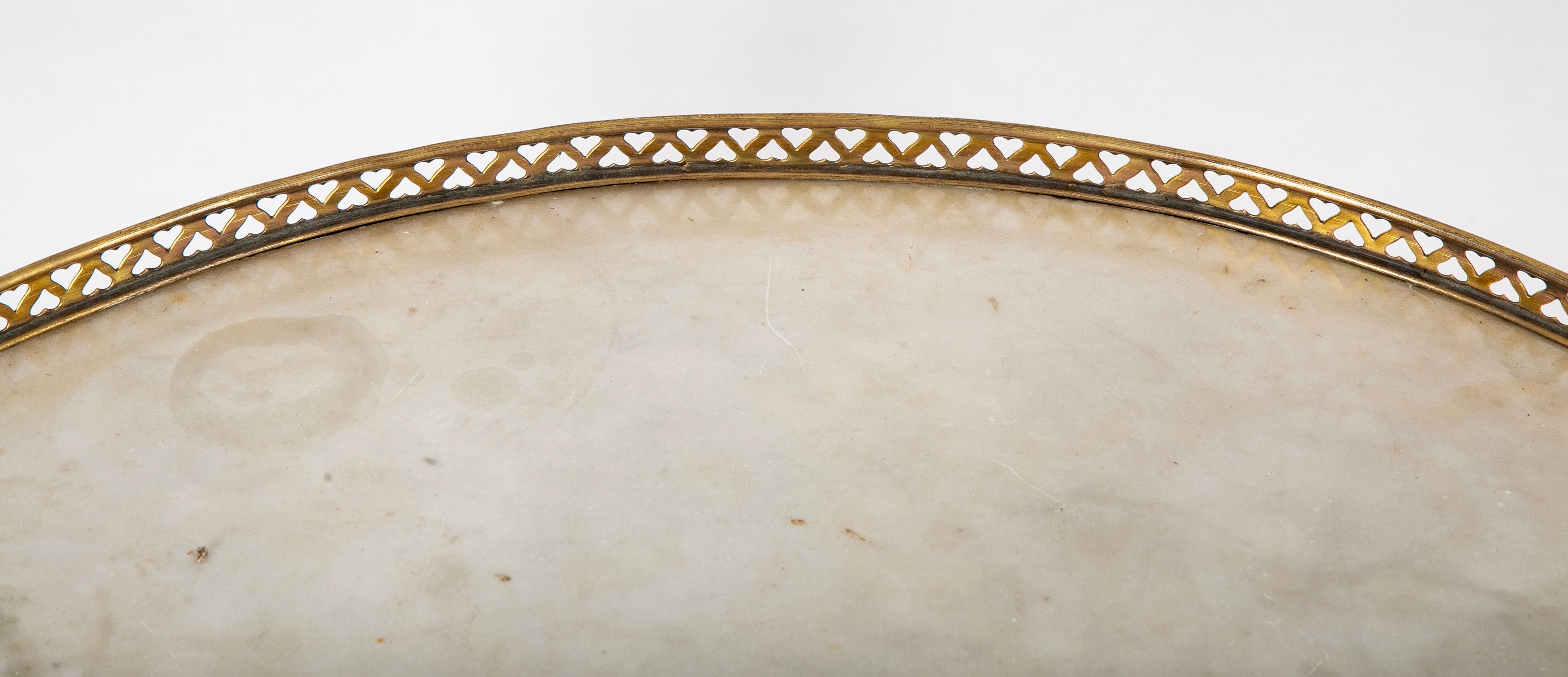 Near Pair of French Louis XVI Marble Top Bouillotte Tables