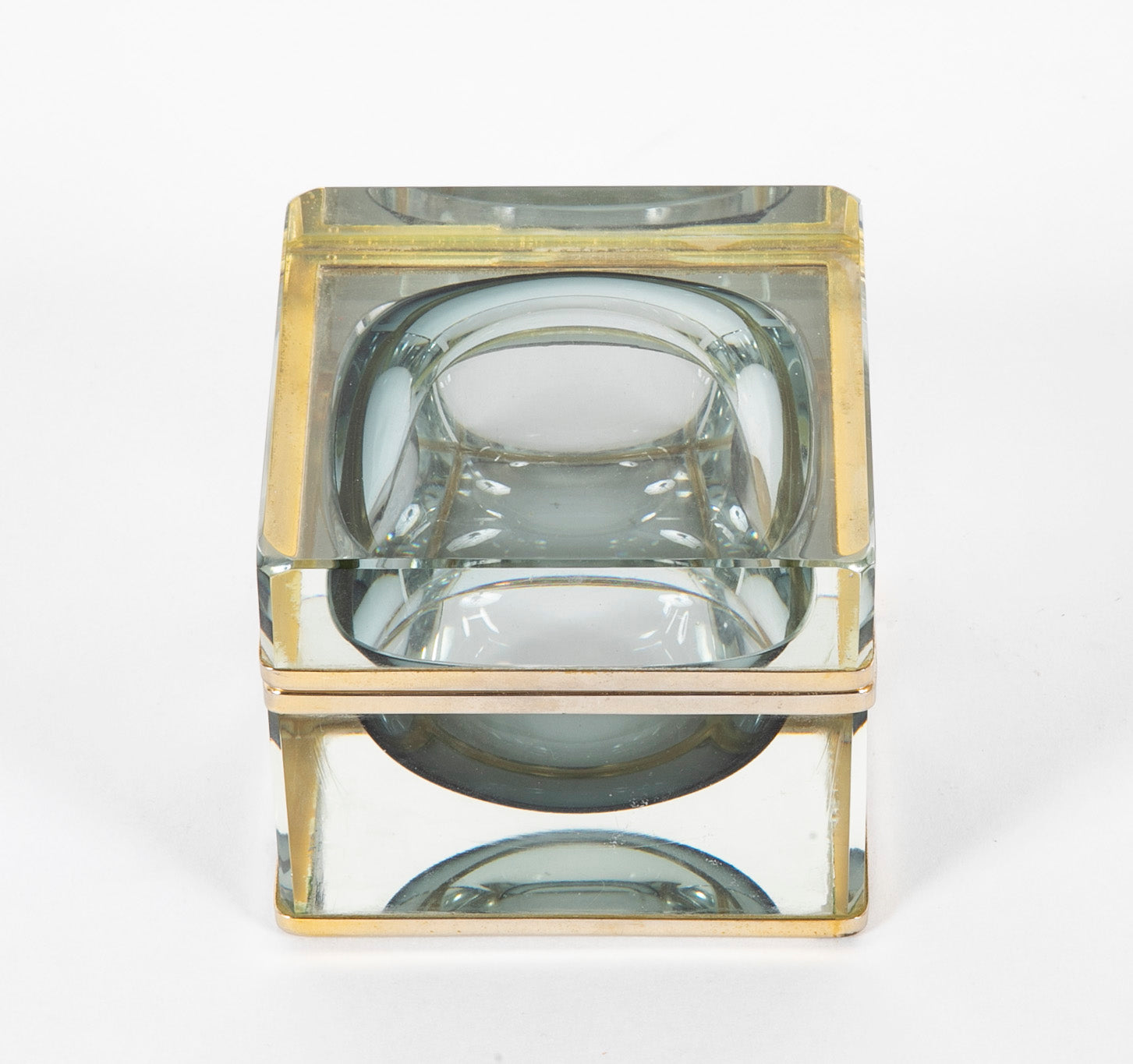 A Mid-Century Italian Murano Sommerso Glass Box