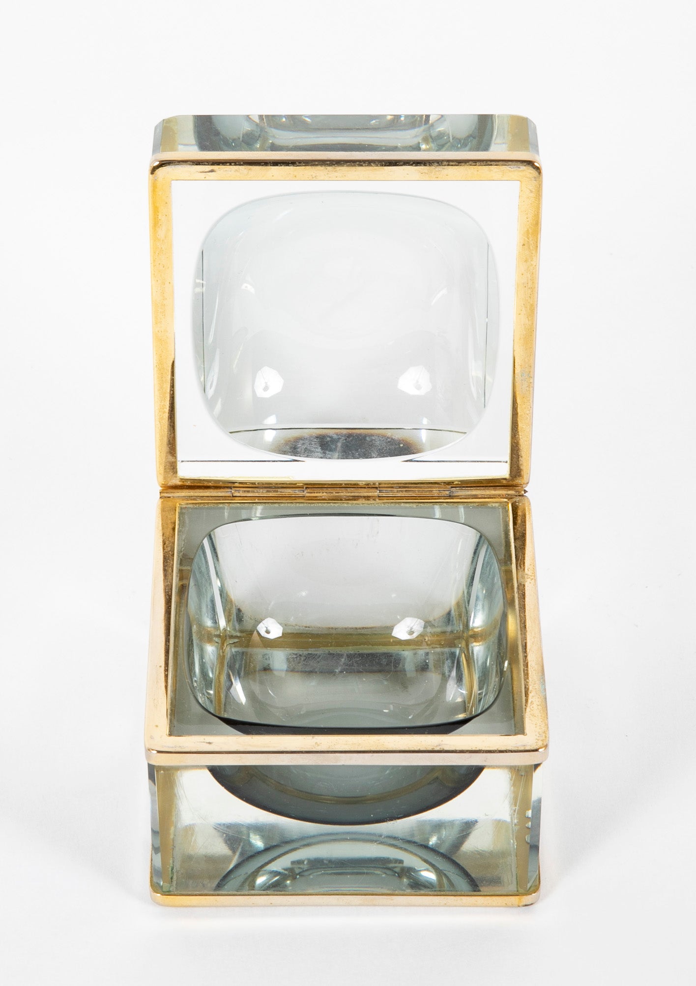 A Mid-Century Italian Murano Sommerso Glass Box