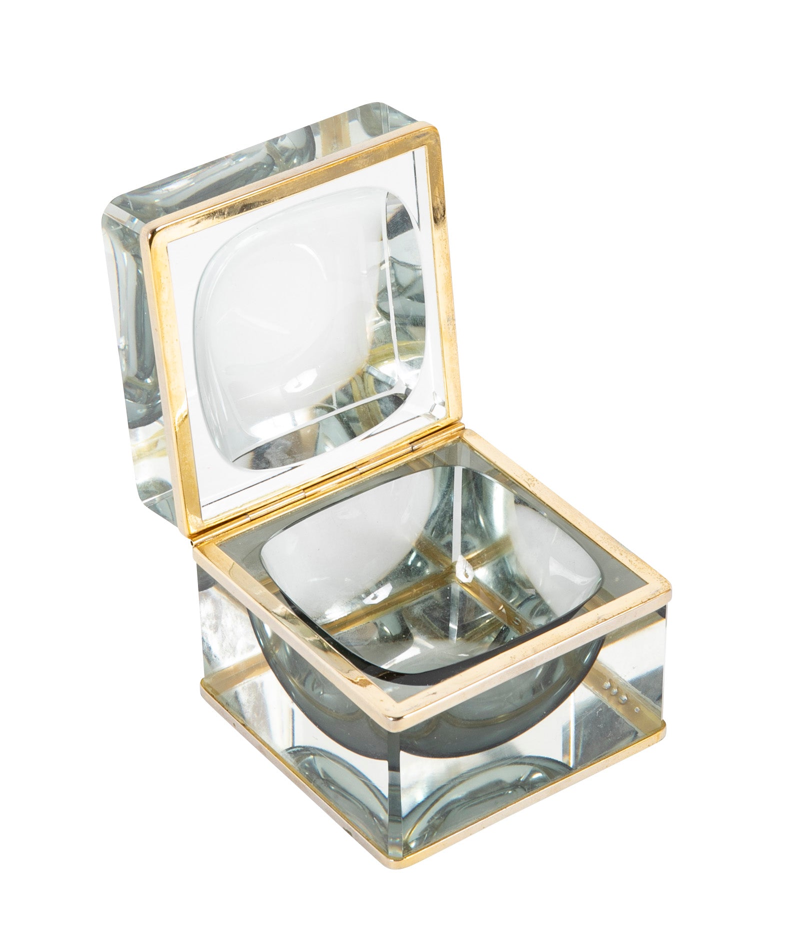 A Mid-Century Italian Murano Sommerso Glass Box