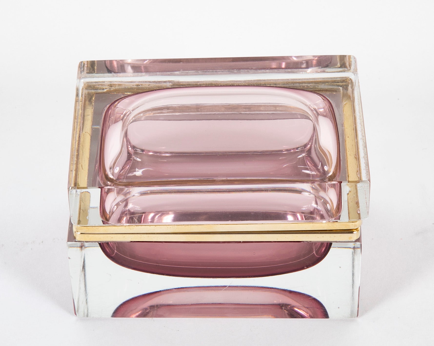 An Italian Murano Sommerso with Amethyst Glass Box