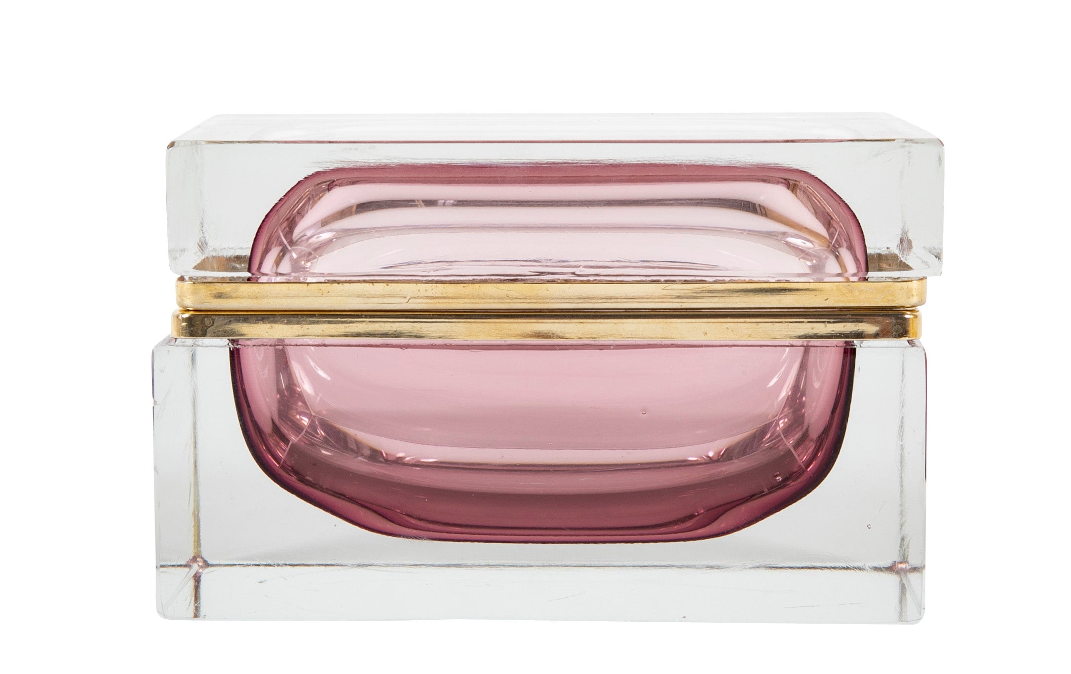 An Italian Murano Sommerso with Amethyst Glass Box