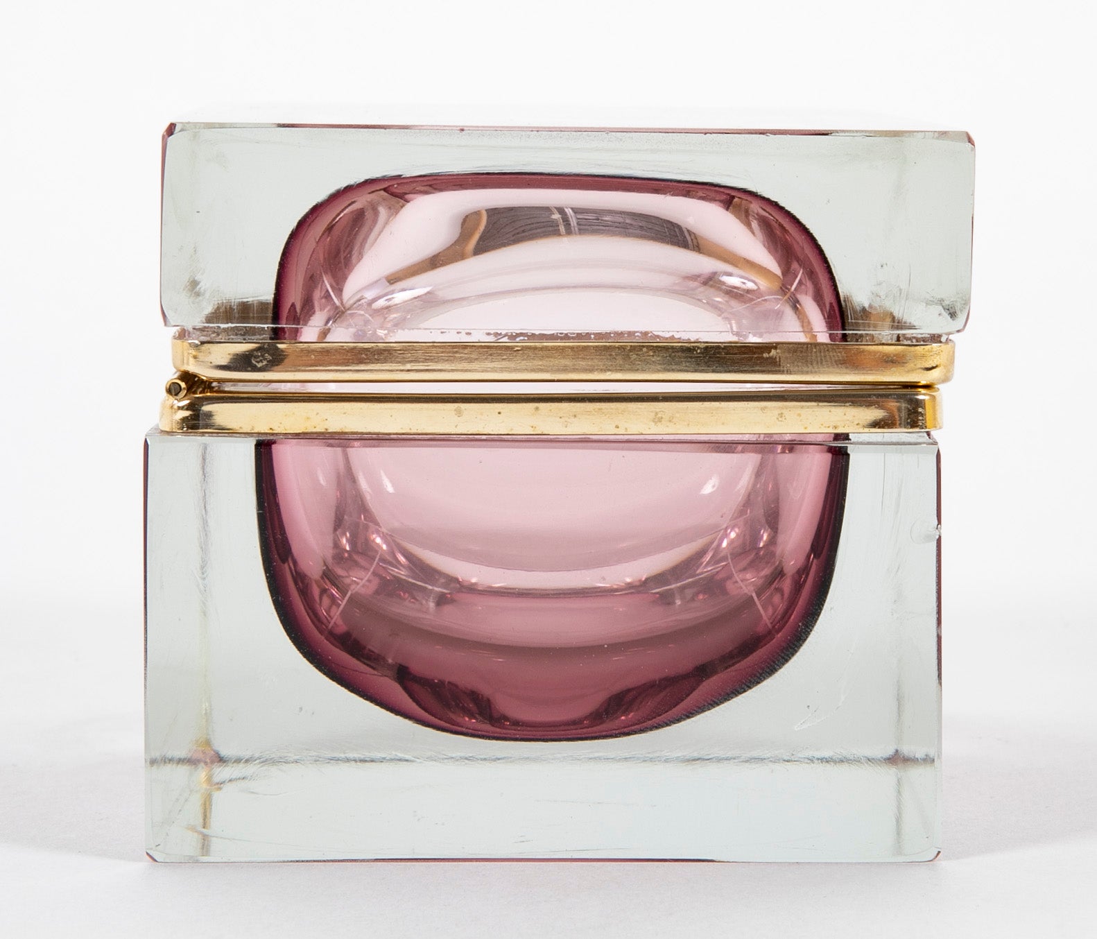 An Italian Murano Sommerso with Amethyst Glass Box