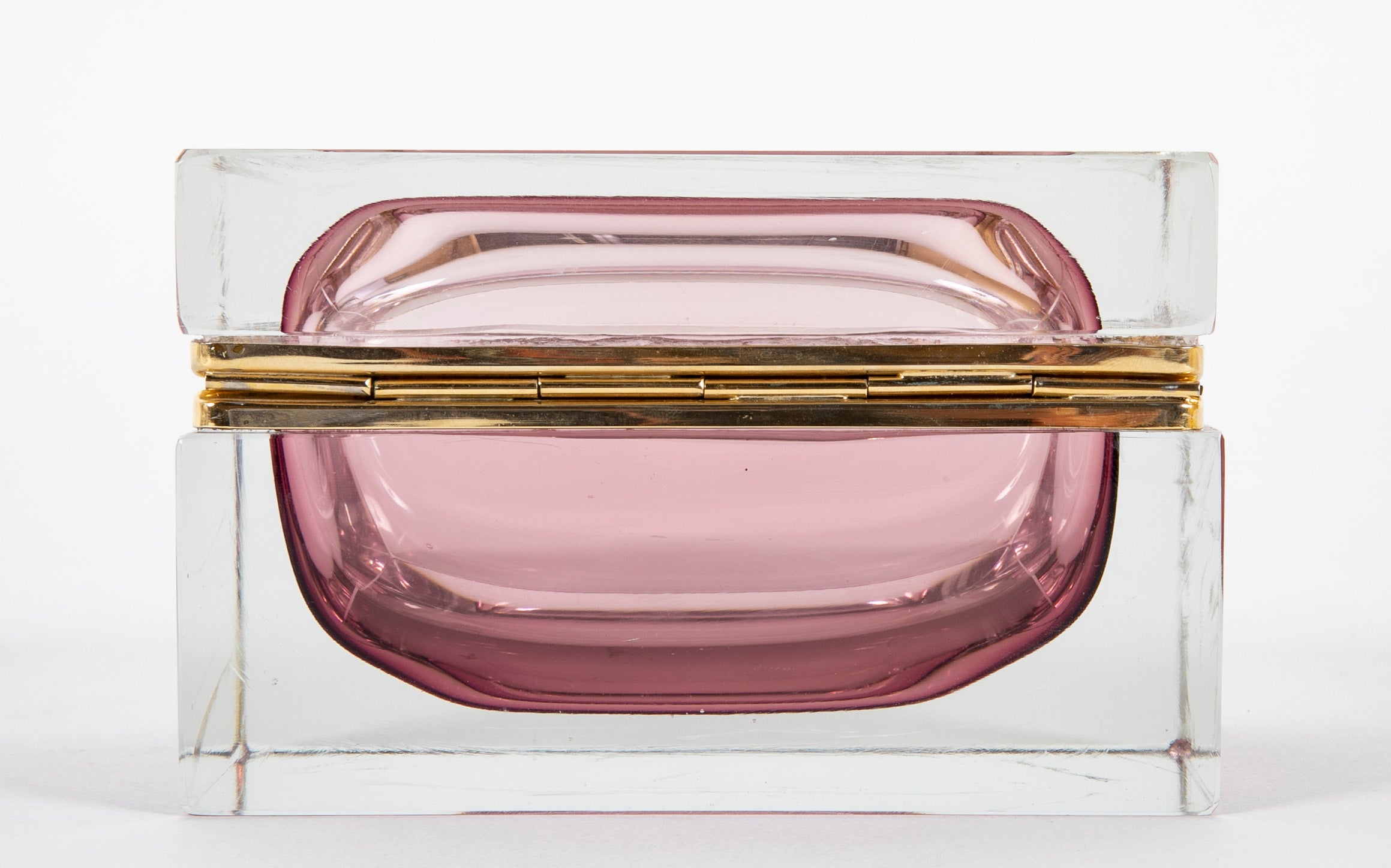 An Italian Murano Sommerso with Amethyst Glass Box