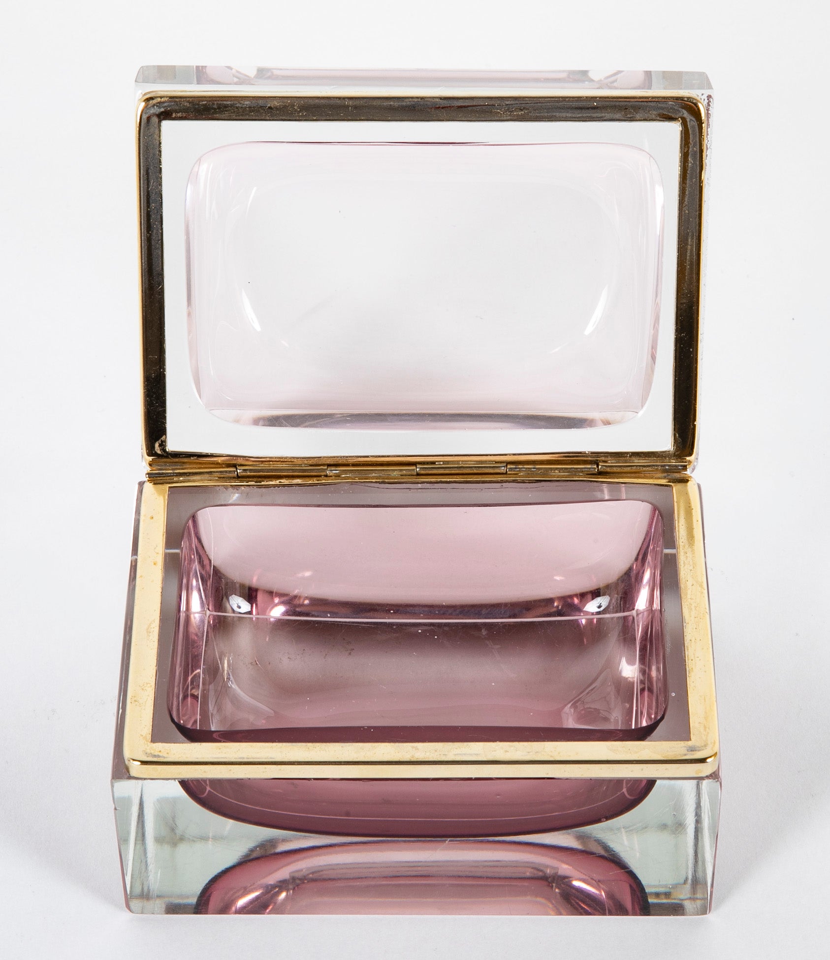 An Italian Murano Sommerso with Amethyst Glass Box