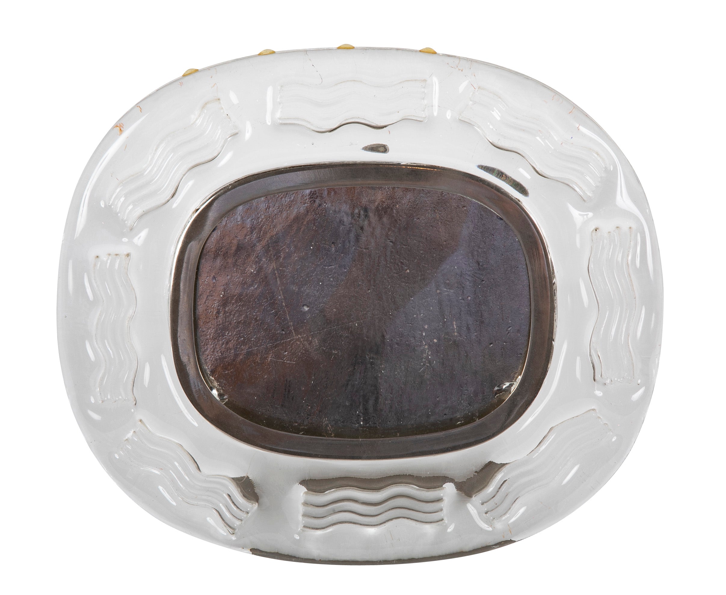 Molded Clear Glass Picture Frame