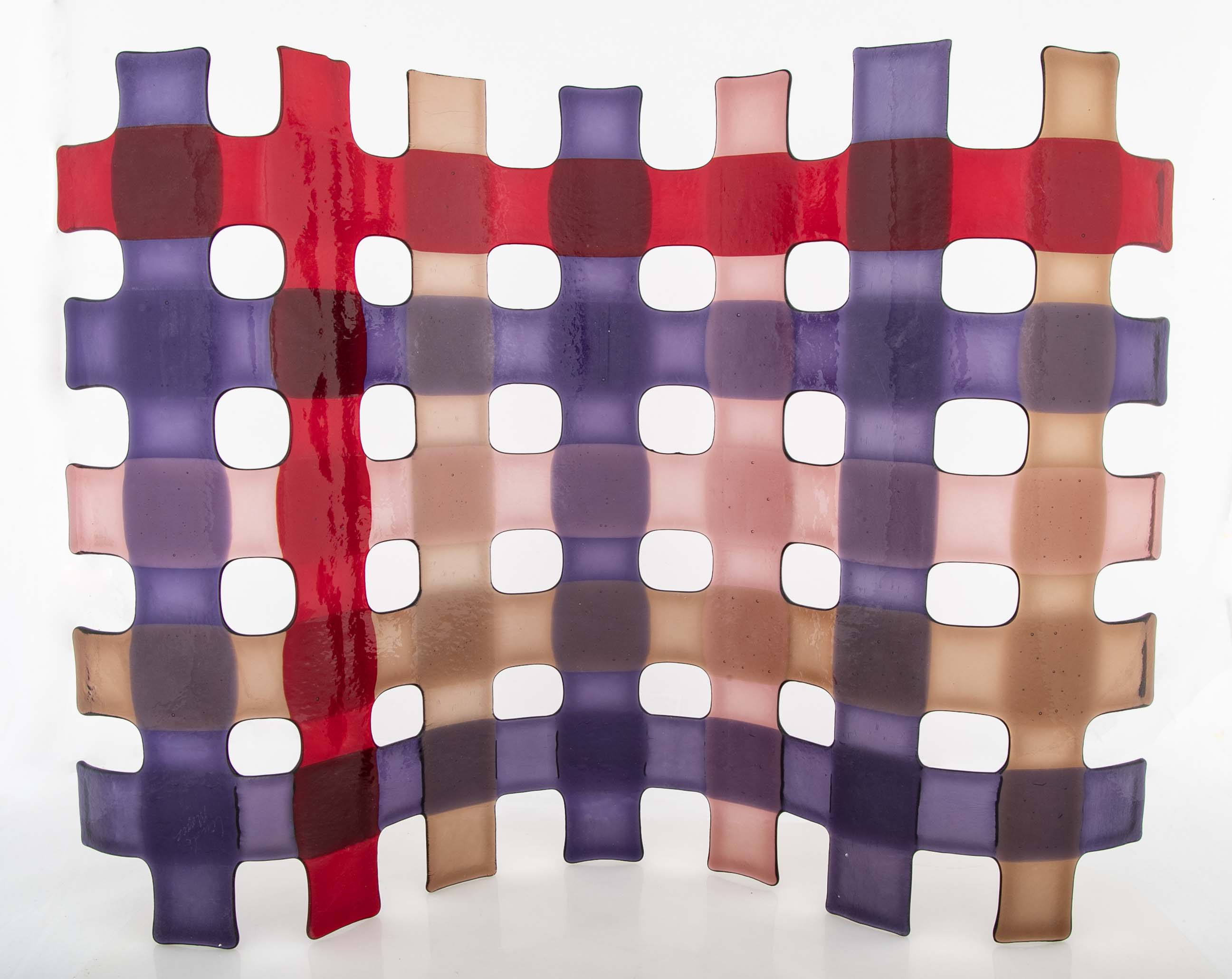 Murano Glass Grid Sculpture