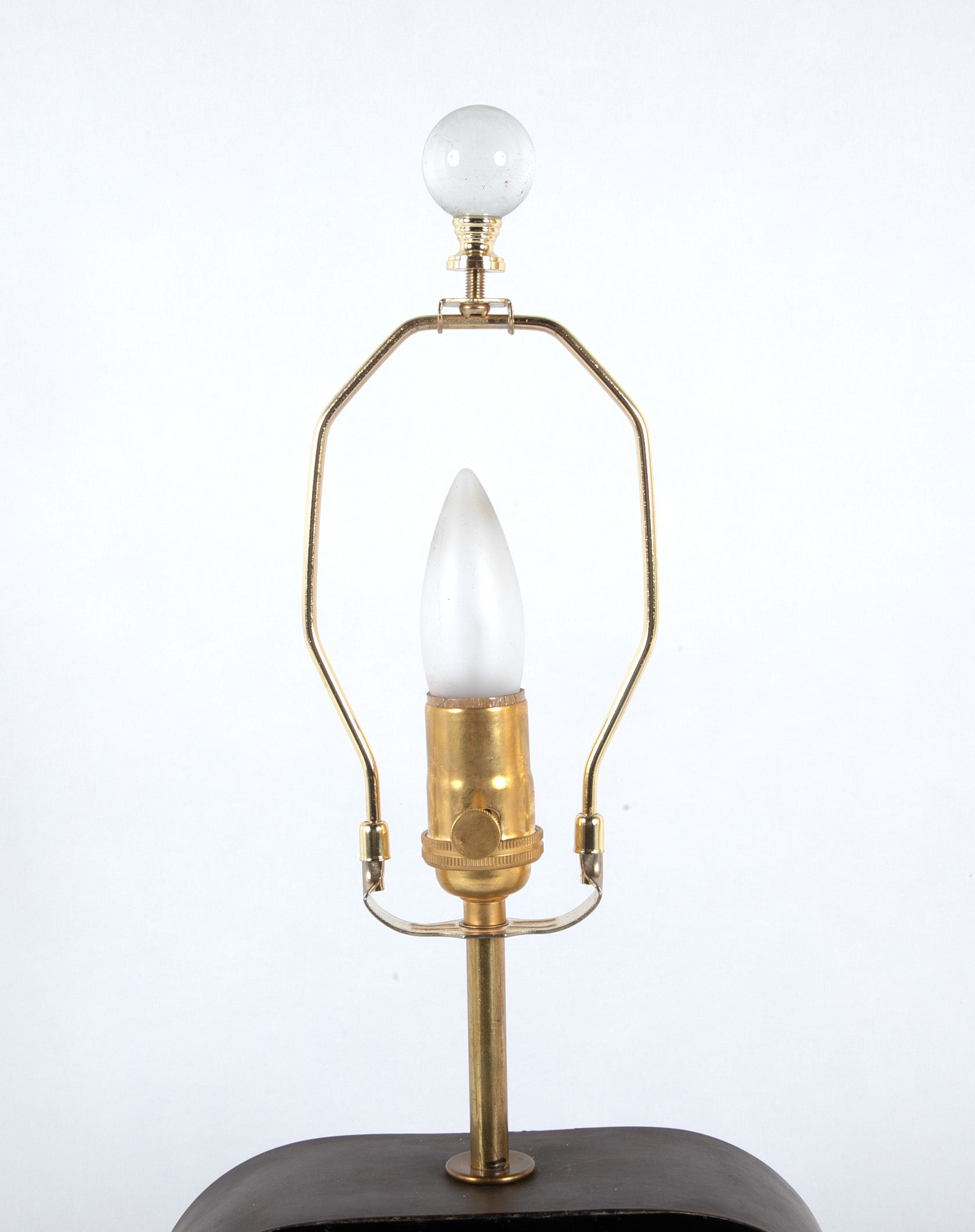 A Metal & Black Painted Plexiglass Square Lamp by Philippe Jean