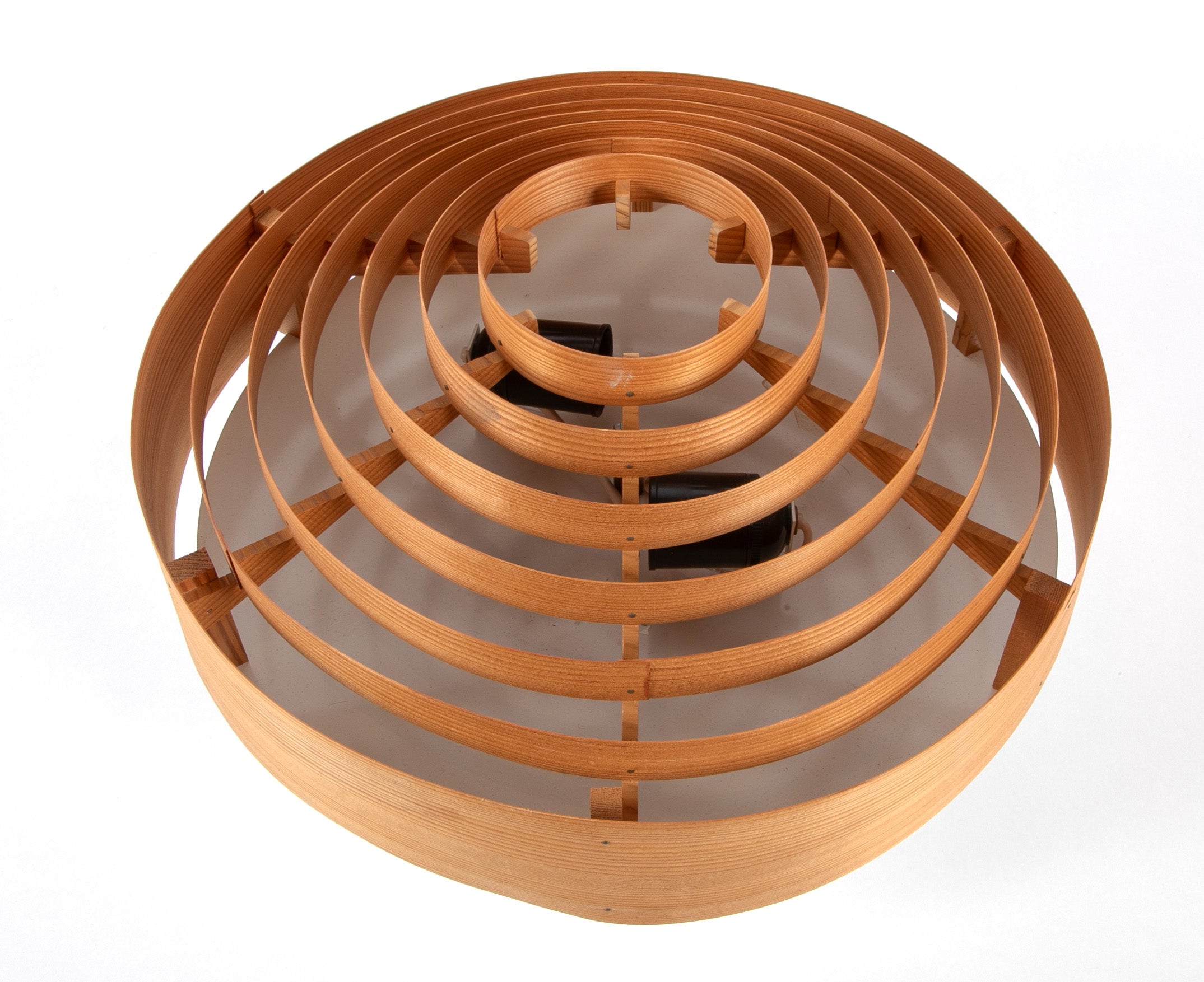 Pair of Fir Wood Flush Mounts By Hans Agnes Jacobsen