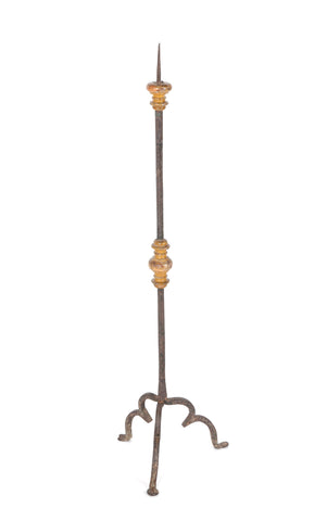 Wrought Iron Pricket Candlestick