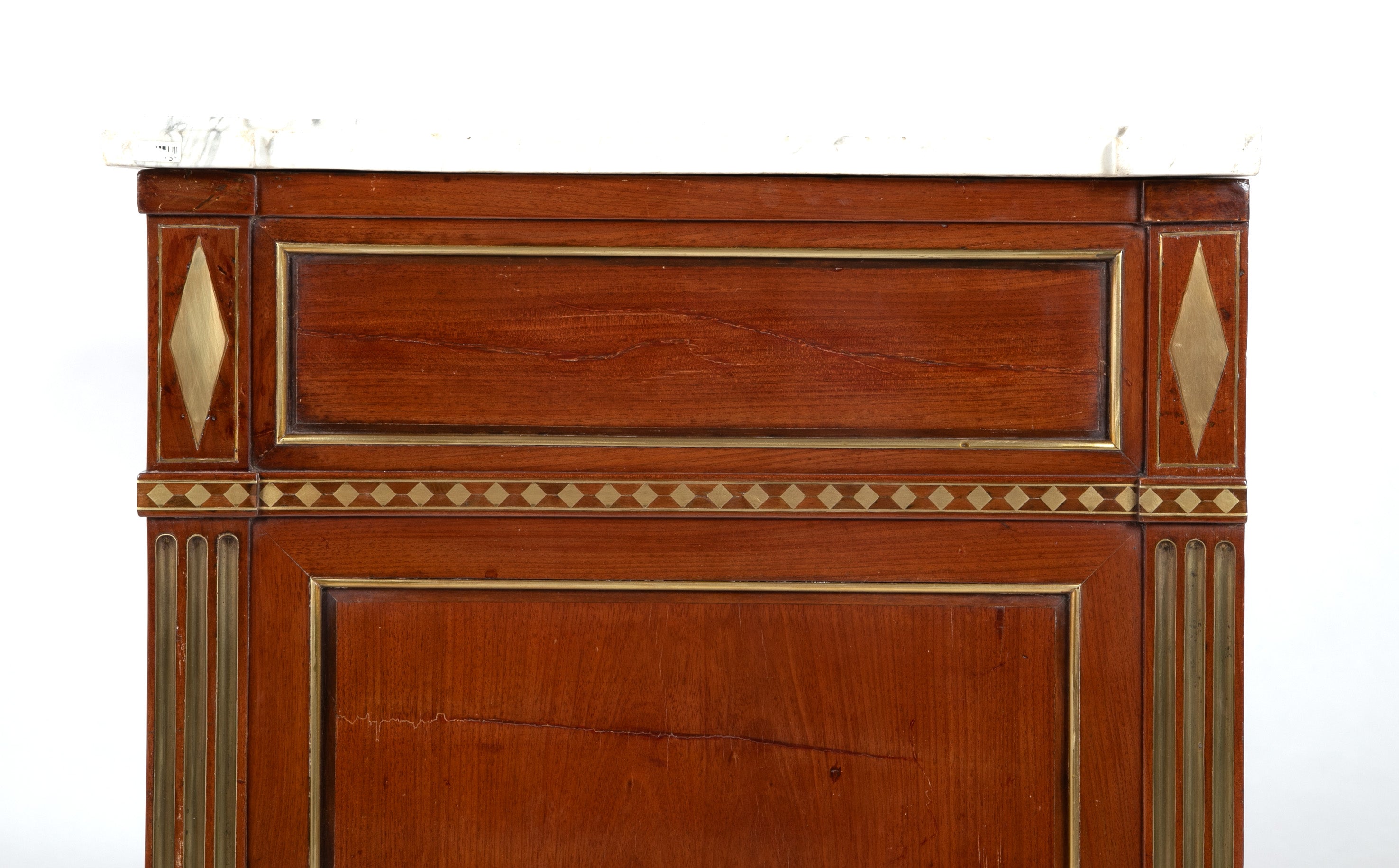 Late Louis XVI Three Drawer Mahogany Commode