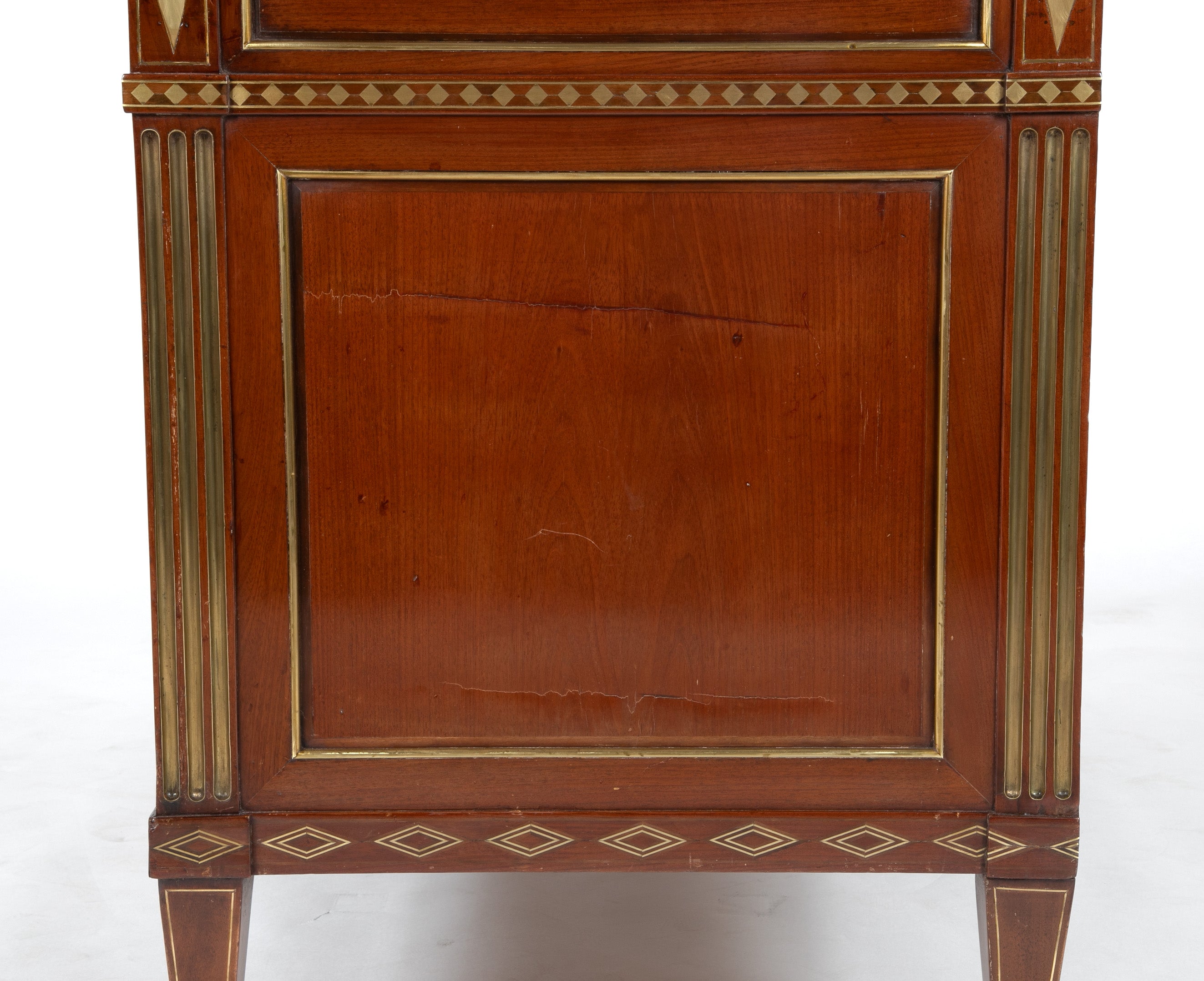 Late Louis XVI Three Drawer Mahogany Commode