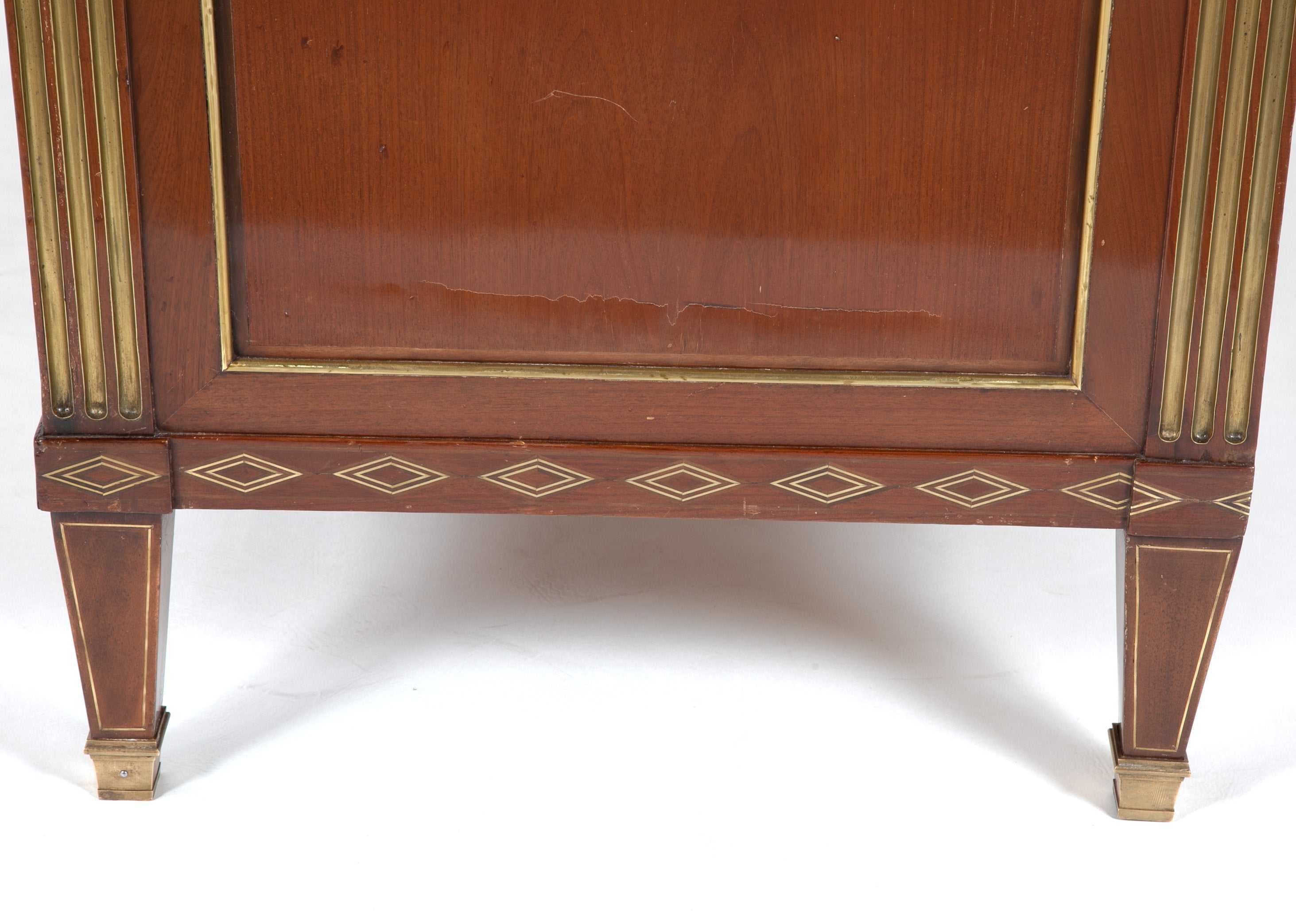 Late Louis XVI Three Drawer Mahogany Commode