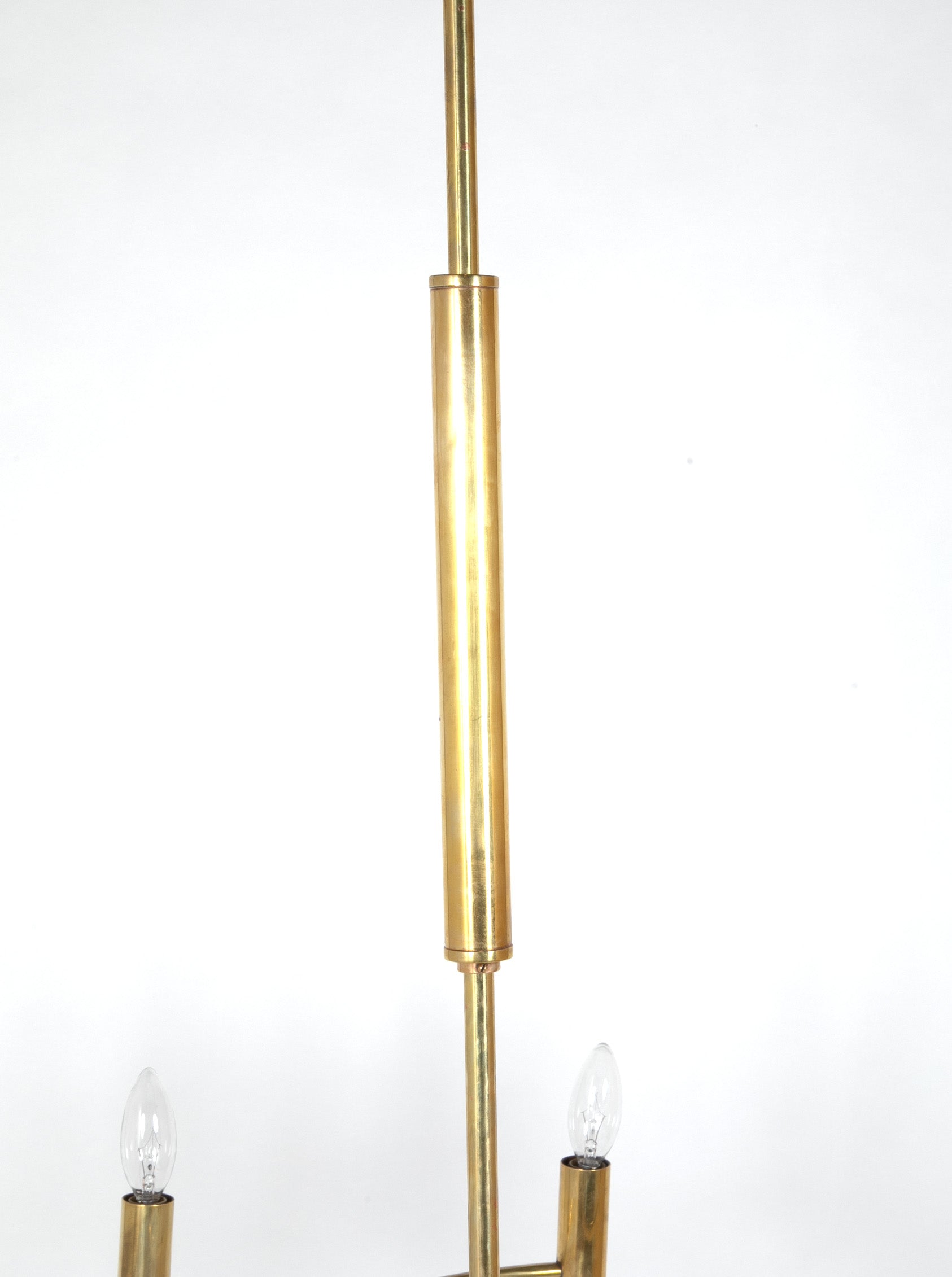 Mid-Century Brass Italian Swirl Chandelier