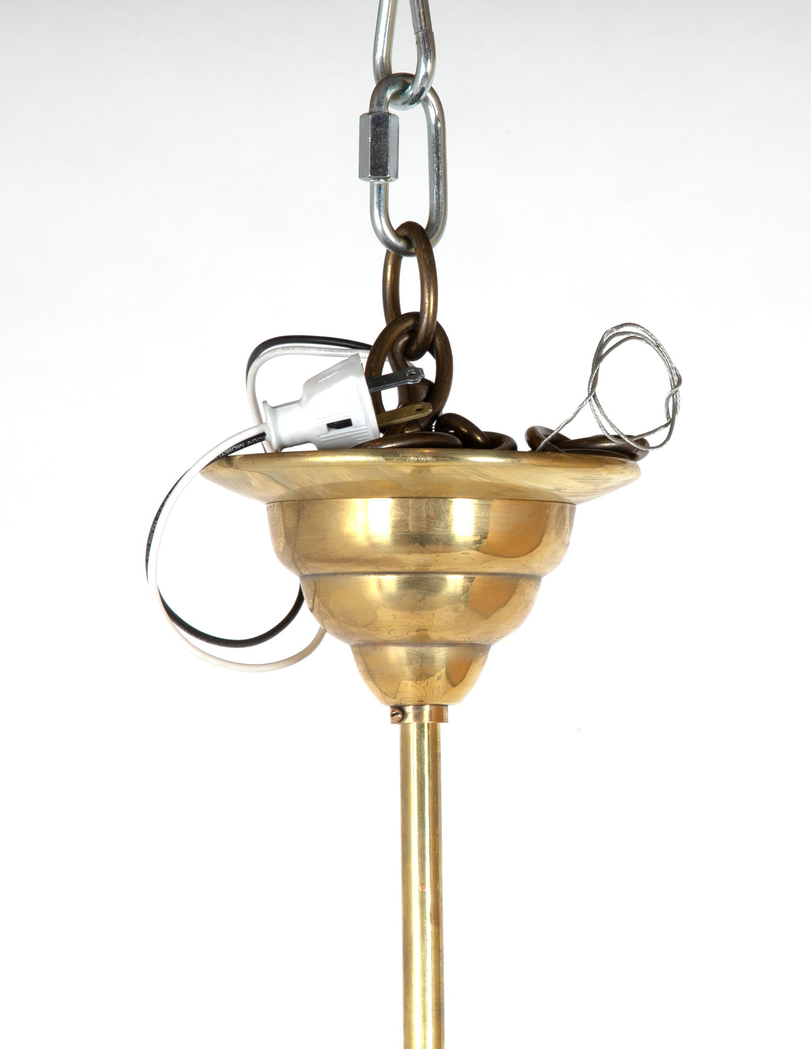 Mid-Century Brass Italian Swirl Chandelier