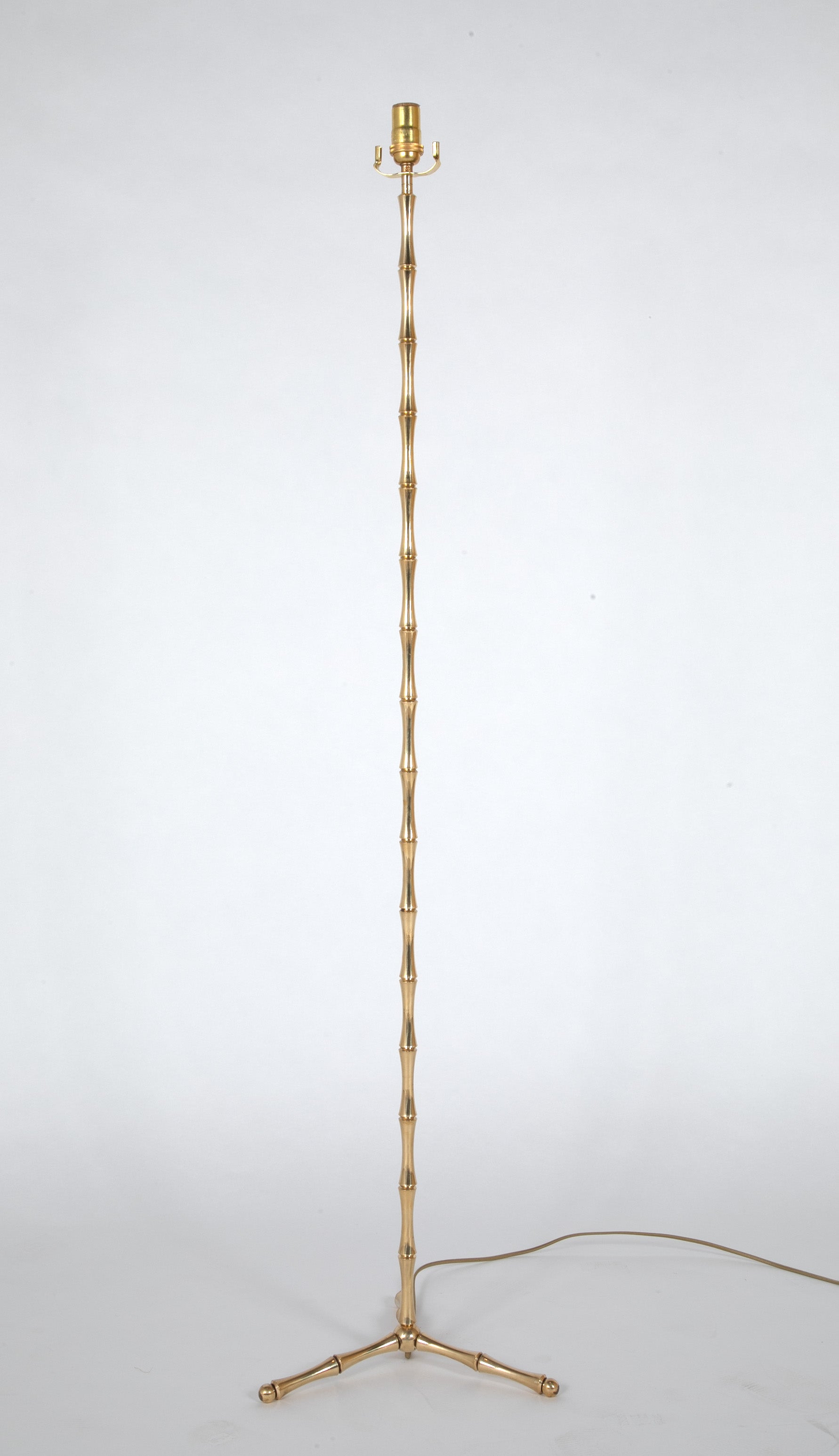 Faux Bamboo Floor Lamp Attributed to Bagues