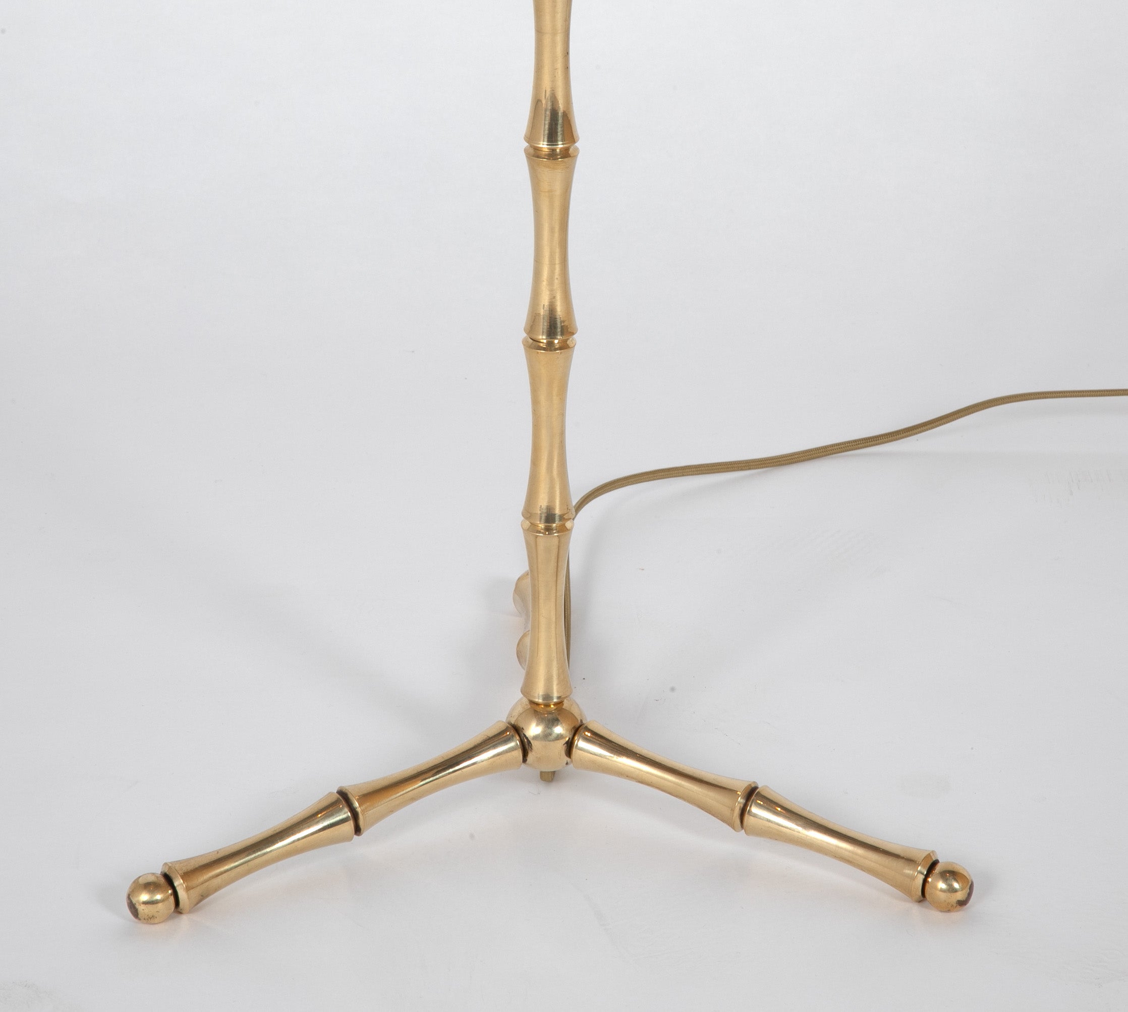 Faux Bamboo Floor Lamp Attributed to Bagues