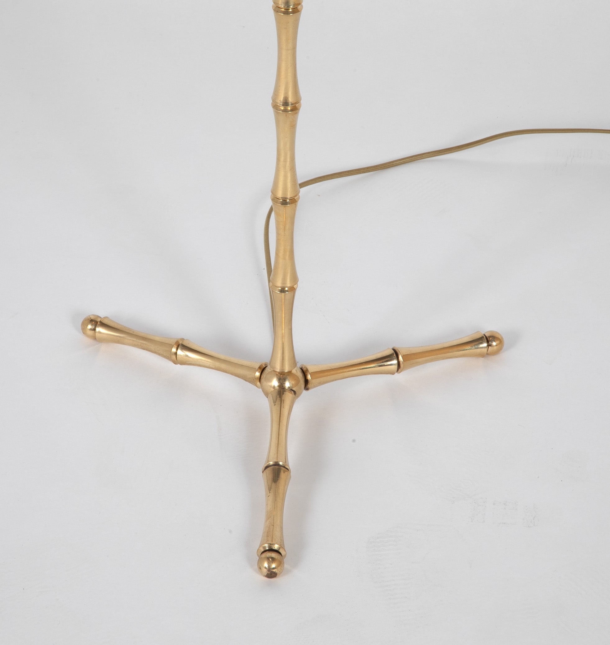 Faux Bamboo Floor Lamp Attributed to Bagues
