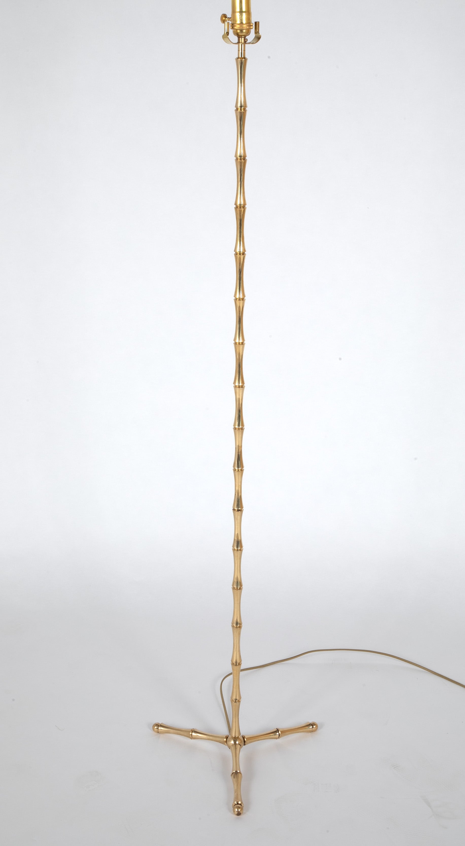 Faux Bamboo Floor Lamp Attributed to Bagues