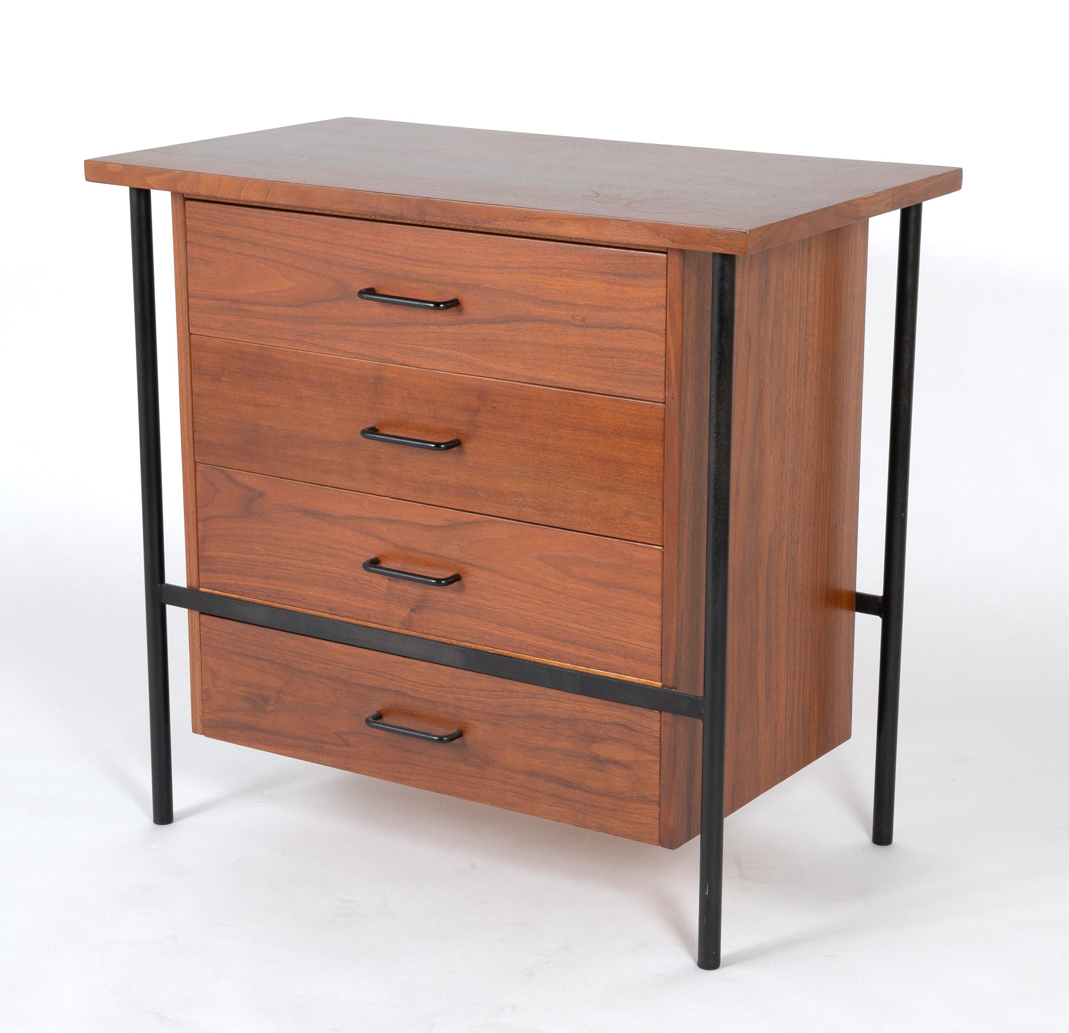 Pair of Iron and Walnut Chests Designed by Donald Knorr for Vista