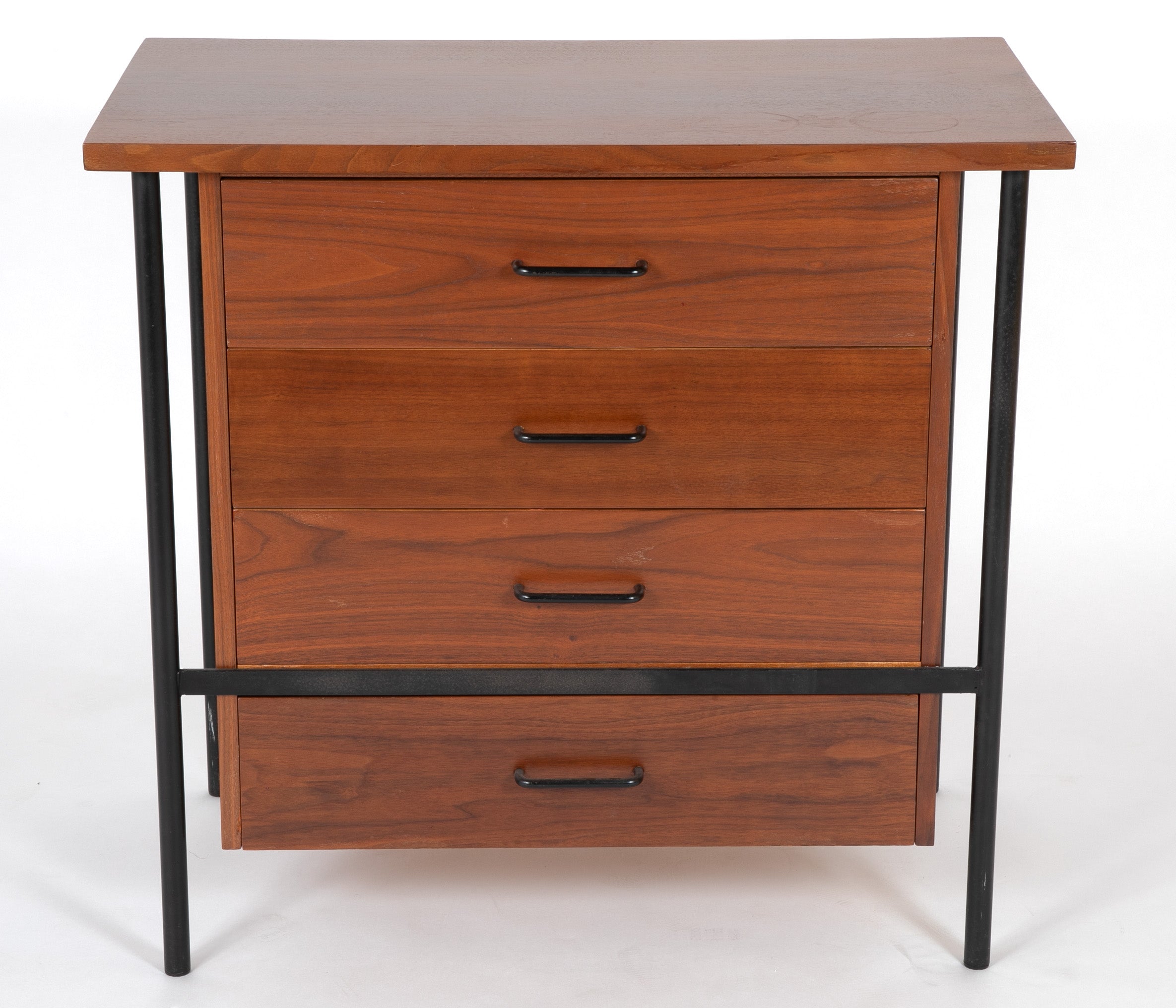 Pair of Iron and Walnut Chests Designed by Donald Knorr for Vista