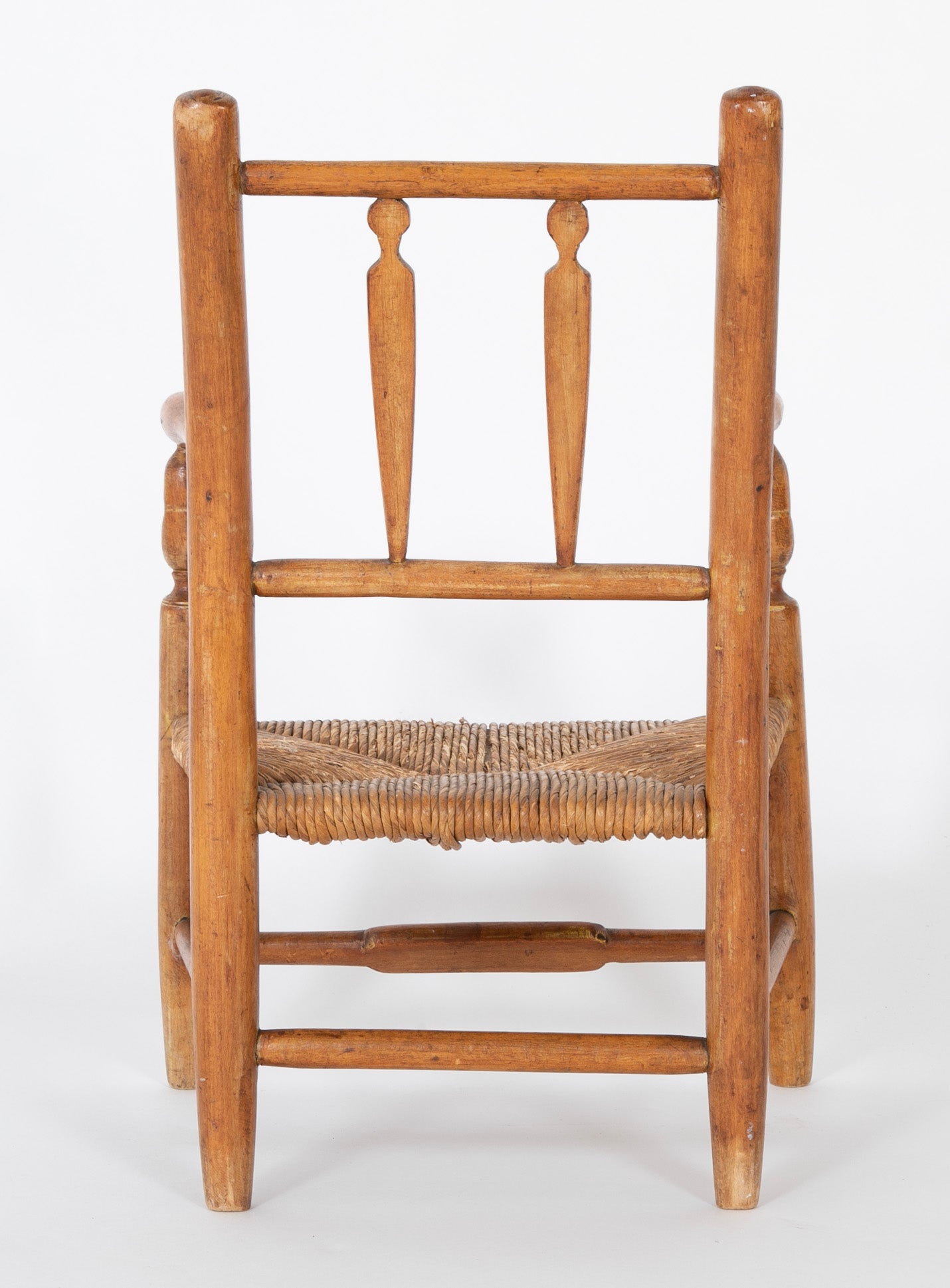 American Child's Chair of Various Woods with Rush Seat