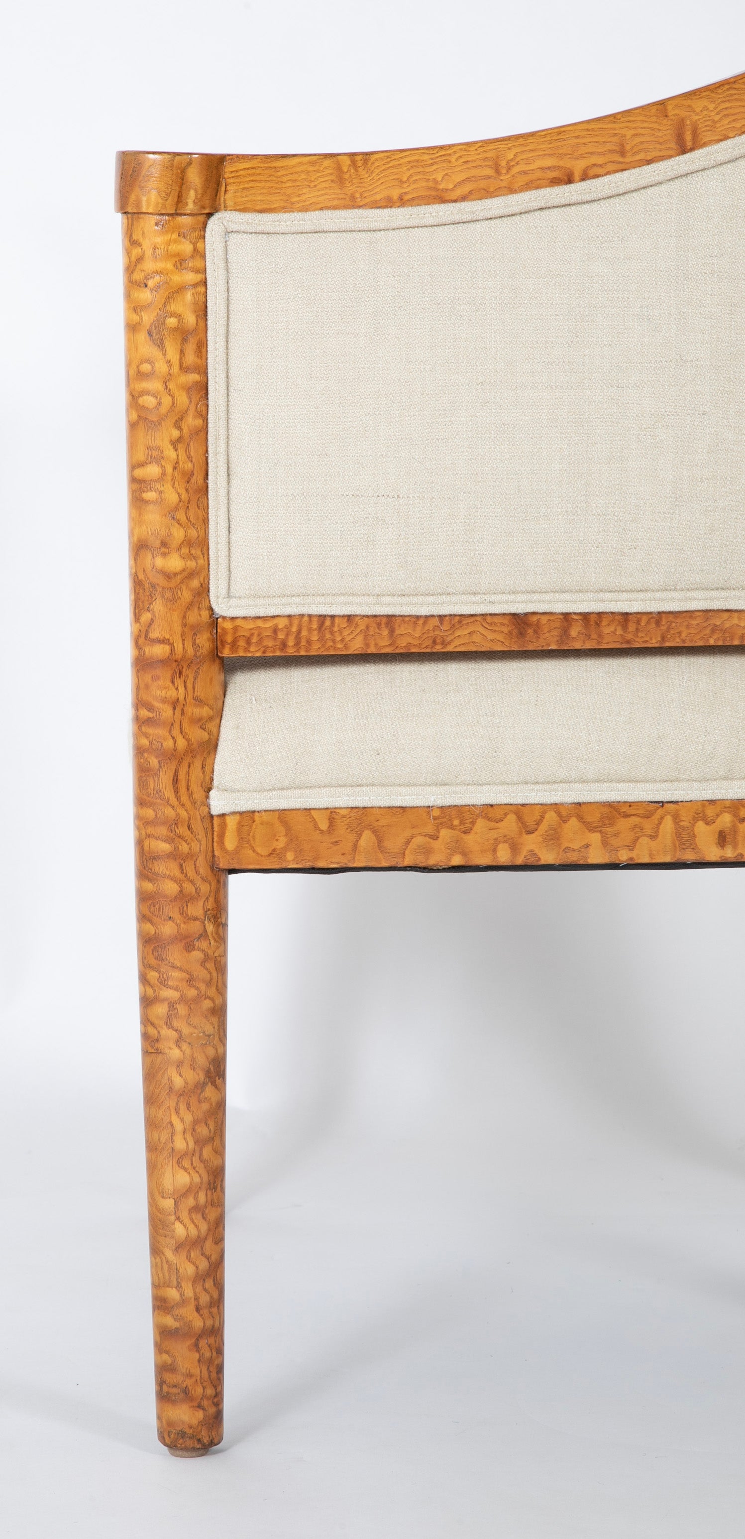 20th Century Baltic Bergere in Burr Ash
