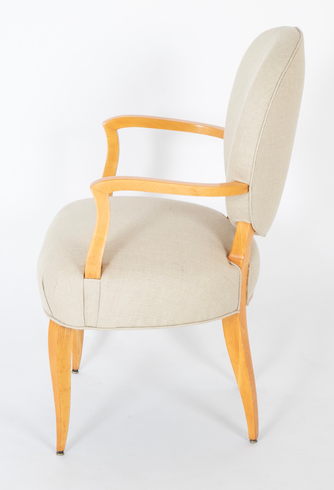 Pair of Sycamore Open Armchairs Attributed to Raphael Raffel