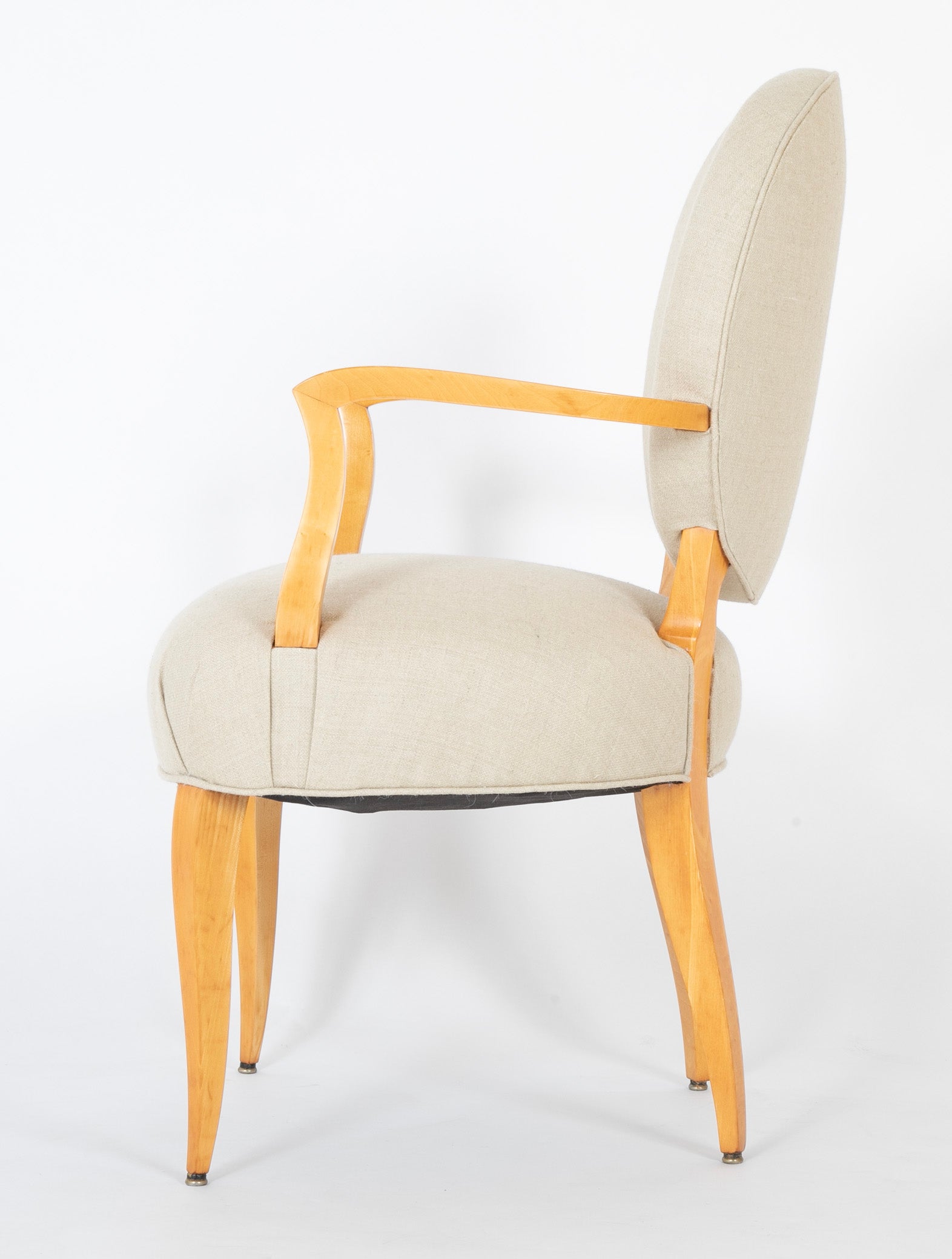 Pair of Sycamore Open Armchairs Attributed to Raphael Raffel