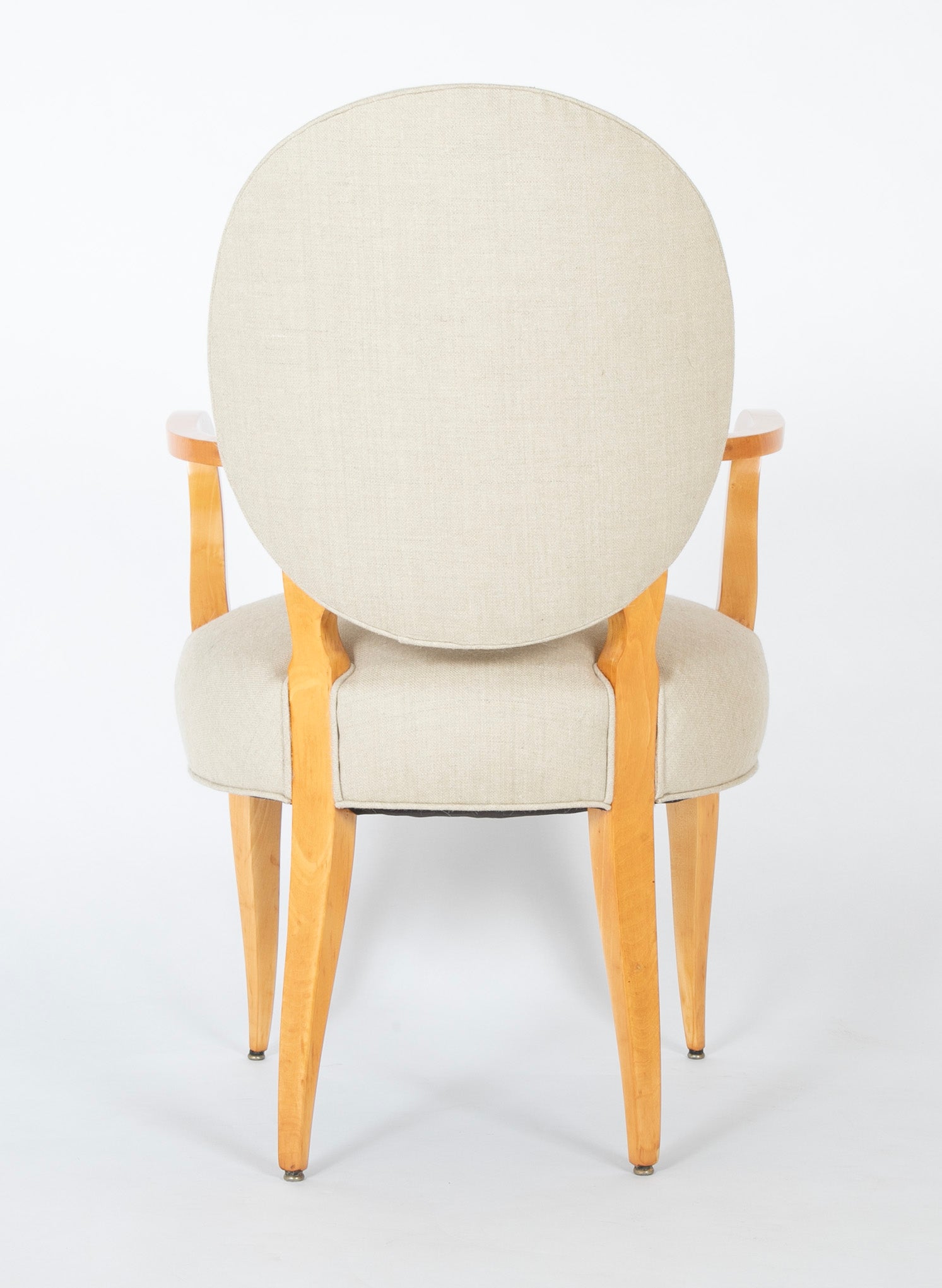 Pair of Sycamore Open Armchairs Attributed to Raphael Raffel