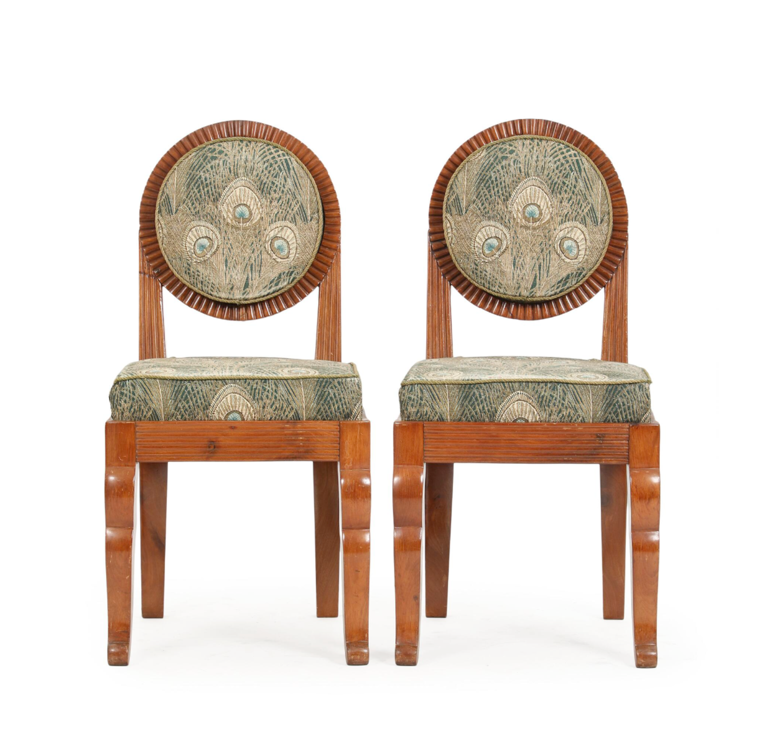Pair of Striking Scandinavian Art Deco Side Chairs