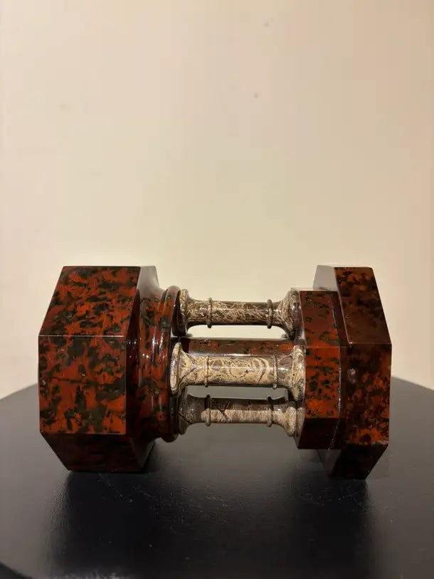 19th Century Italian Hardstone Urn Miniature Font Signed and Dated 1834