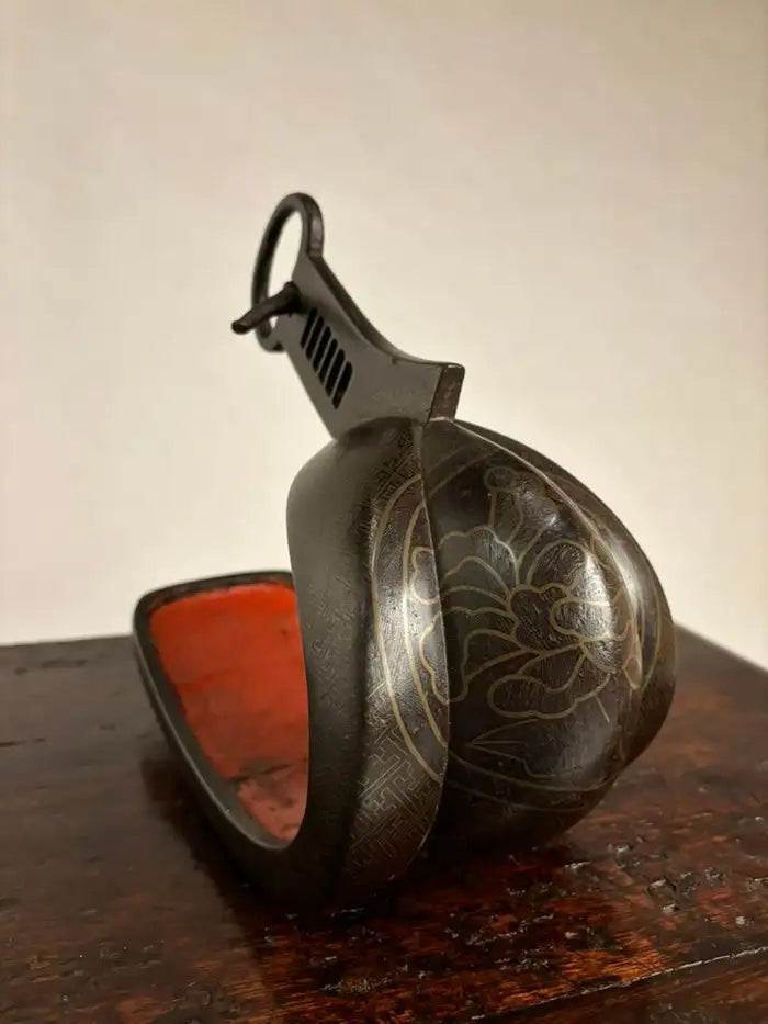 18th Century Japanese Silver Inlaid Iron Shogun Stirrup Abumi