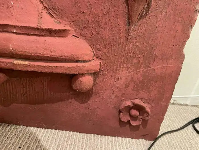 Monumental 19th Century Neoclassical Terracotta Urn Architectural Relief