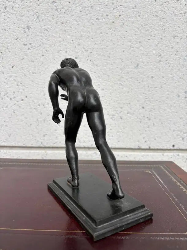 Grand Tour Bronze of a Nude Wrestler after the Roman Original from Herculaneum