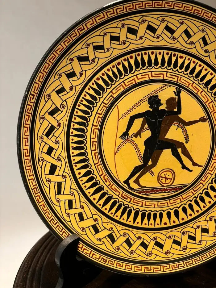 Ancient Greek Style Charger with Olympian Runners