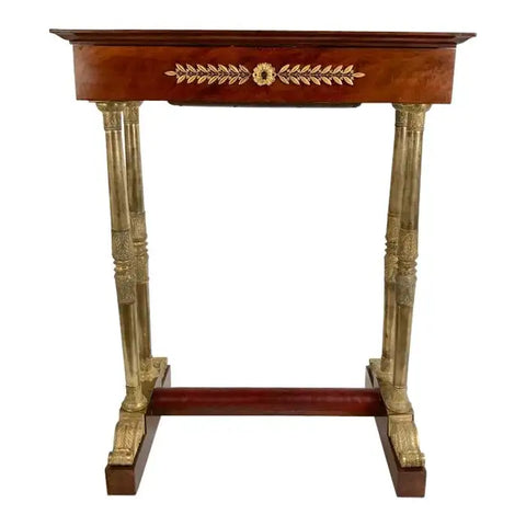 Regency Mahogany and Gilt Bronze Side Table