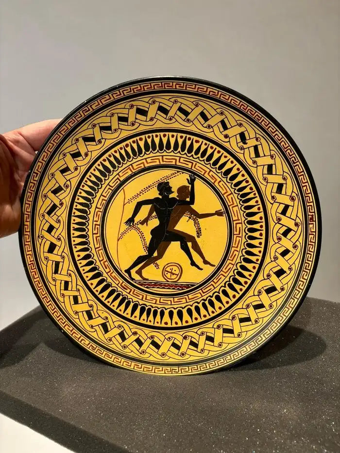 Ancient Greek Style Charger with Olympian Runners