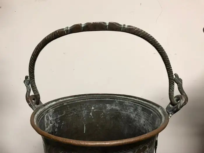 Ottoman Copper Bucket With Incised Decoration