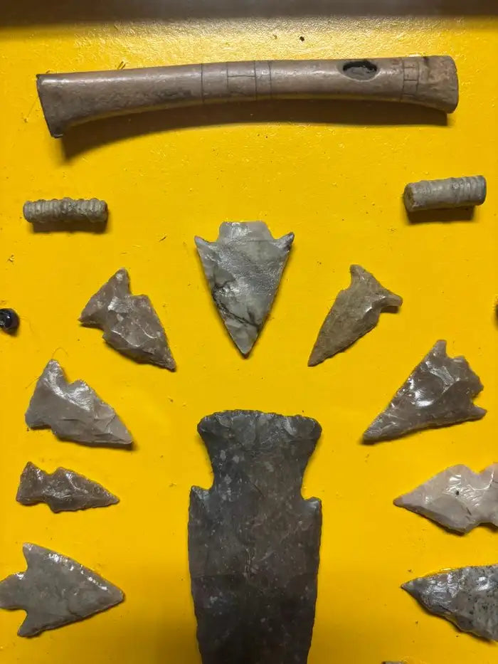 Arrowhead Collection, Eastern Woodlands Indians Artifacts, Stone, Copper, Bone