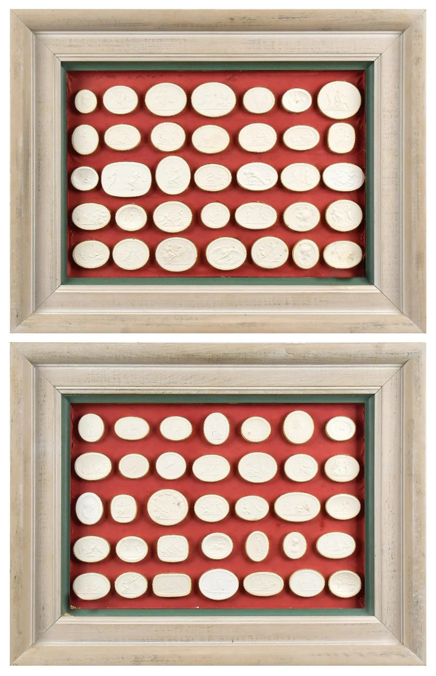 Early 19th Century Collection of Italian Grand Tour Plaster Intaglios