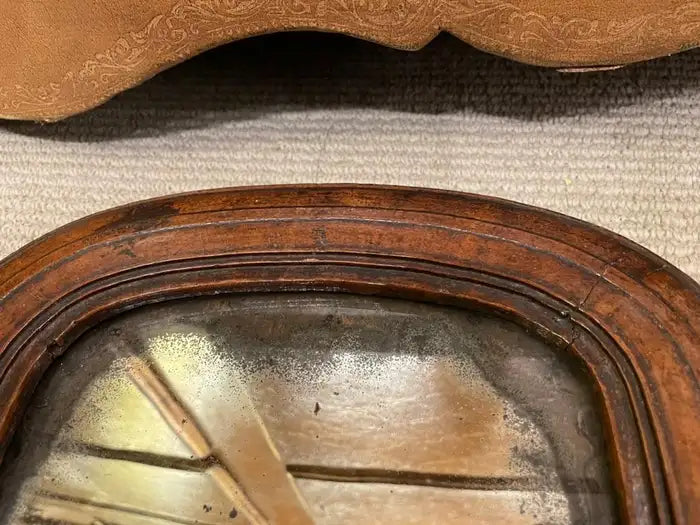 17th Century English Walnut Mirror with Original Glass, Small Scale