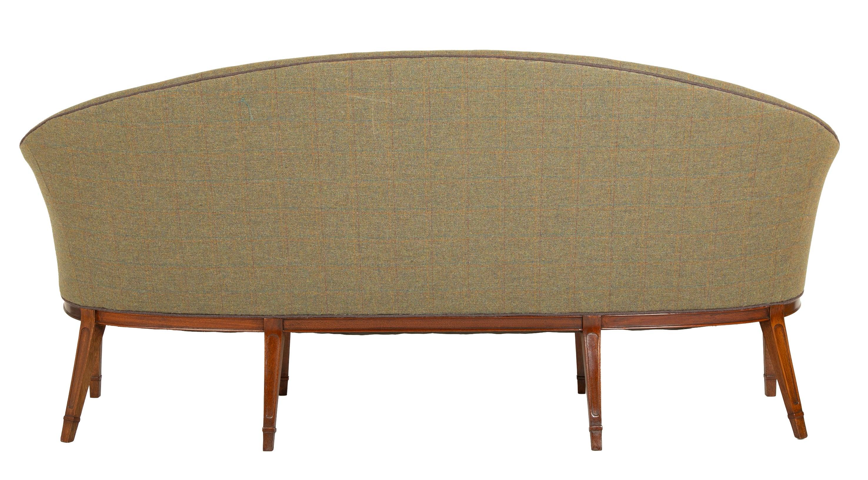 Frits Henningsen Danish Tufted Upholstery and Mahogany Sofa