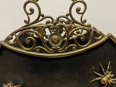 19th Century English Mahogany Brass And Steel Magazine Rack