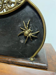 19th Century English Mahogany Brass And Steel Magazine Rack