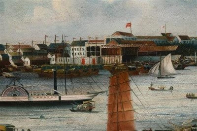 Chinese Export Oil Painting of "View Of Canton"