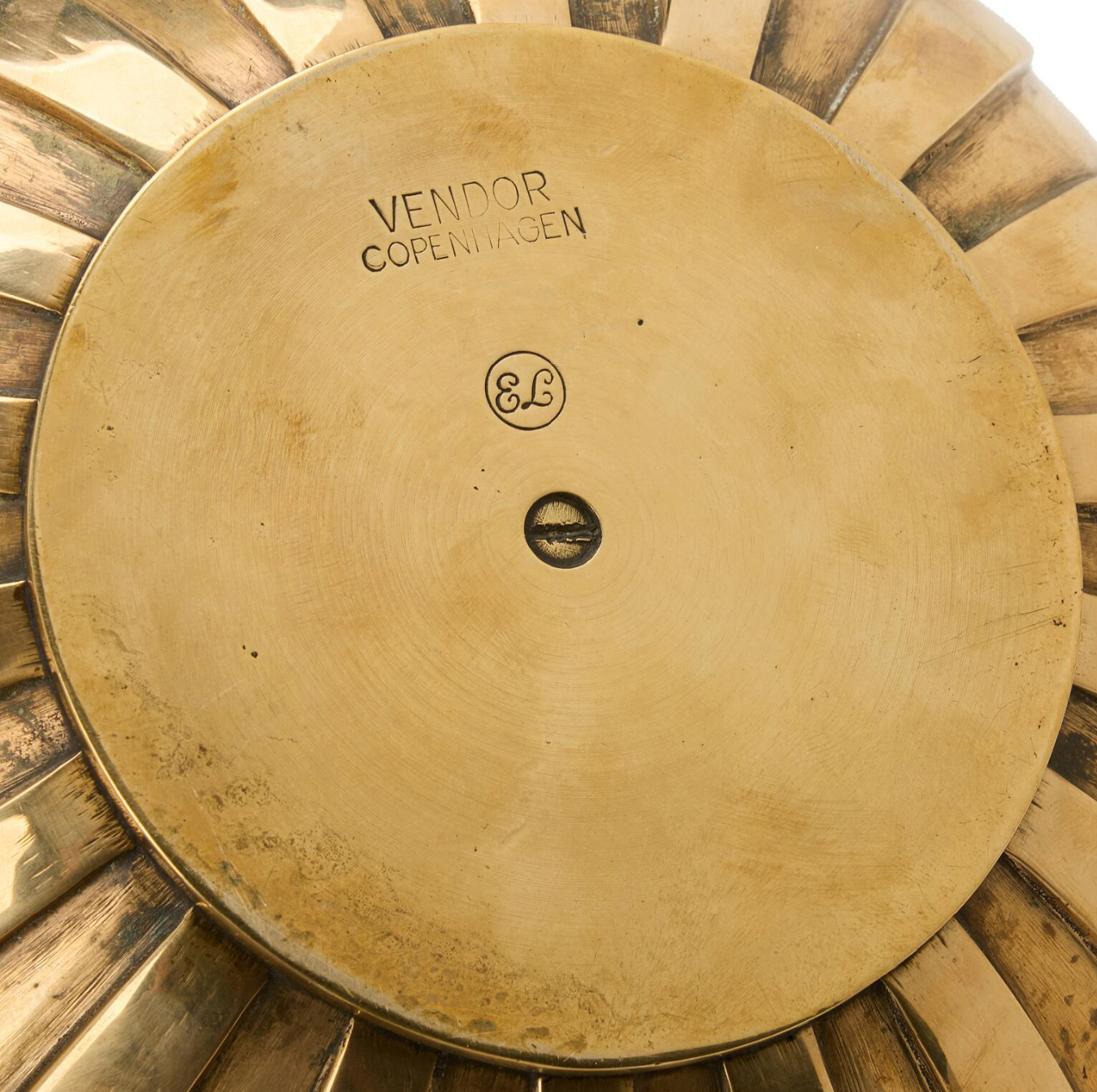 Emil Lausen Polished Bronze Bowl with Grooved Relief