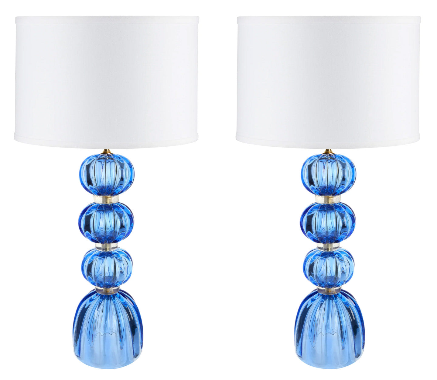 A Pair of hand blown Murano lamps by Alberto Dona