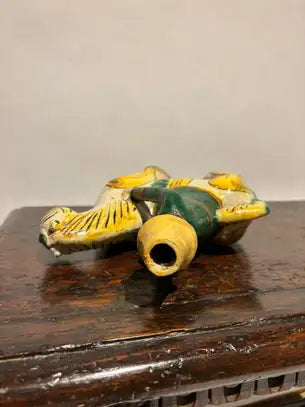 19th Century Spanish Talavera Glazed Ceramic Horse and Rider