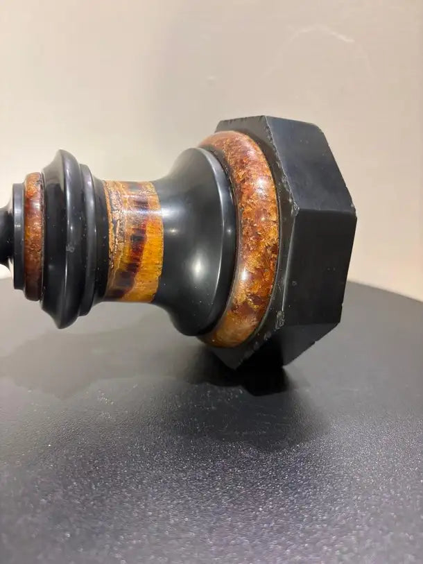 English Regency Period Blue John Tazza with Black Marble